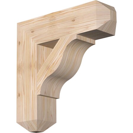 Ekena Millwork Funston Craftsman Smooth Bracket, Douglas Fir, 5 1/2"W x 22"D x 22"H BKT06X22X22FST04SDF